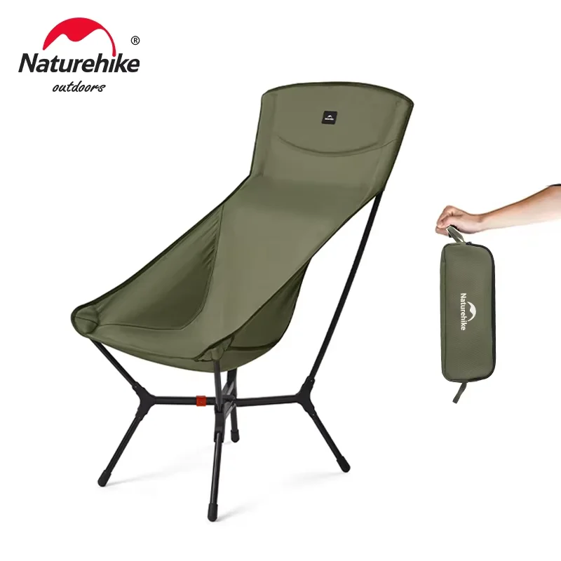 Naturehike YL01 Klappstuhl mit hoher Rückenlehne, Campingstuhl, ultraleicht, tragbar, Relax-Stühle, Outdoor-Angeln, 150 kg Belastung, Mondstühle