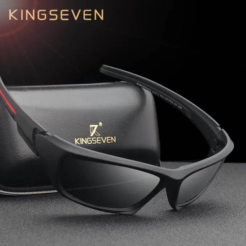 KINGSEVEN Polarisierte Sport Radfahren Sonnenbrille UV400 Augenschutz Radfahren Männer Gläser Frauen TR90 Goggle Outdoor Brillen Image