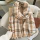 Per donna Sciarpa rettangolare Sciarpe da donna Streetwear Quotidiano Data Cammello Rosso Sciarpa Plaid