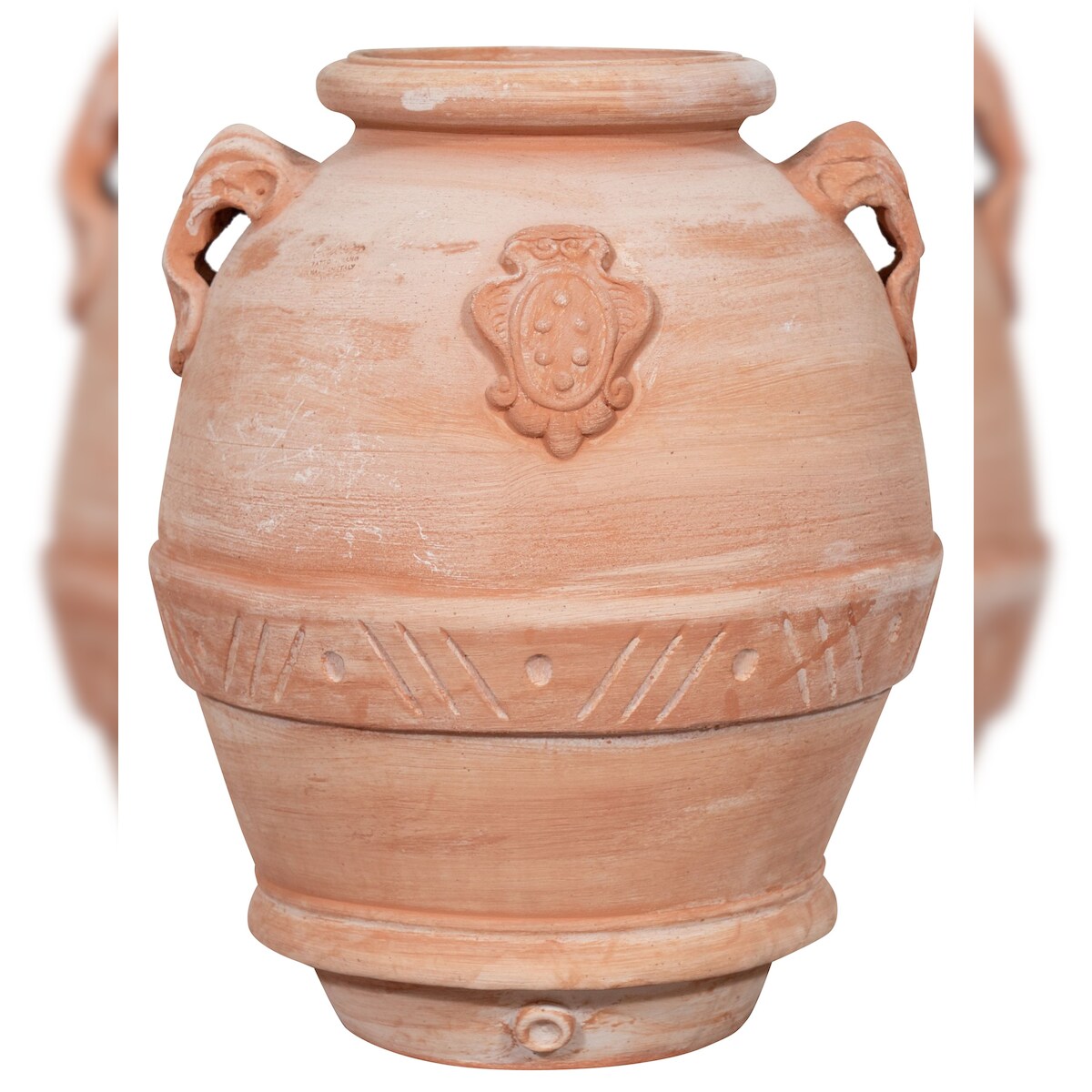 BISCOTTINI INTERNATIONAL ART TRADING Biscottini Blumentöpfe 43x43x55 cm - Runder Terrakotta-Topf - Gartenpflanzgefäß für draußen - Töpfe für drinnen - Balkongefäß Image