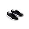 Sneaker CALVIN KLEIN JEANS "RETRO RUNNER ESS MIX MAT", Damen, Gr. 40, schwarz-weiß (schwarz, weiß), Textil, Synthetik, unifarben mit Farbeinsatz, sportlich, Schuhe, Schnürschuh, Runner-Sneaker, Freizeitschuh mit seitlichem CK-Logo