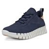 Slip-On Sneaker ECCO "GRUUV W", Damen, Gr. 40, blau (marine, beige), Leder, sportlich, Schuhe, Freizeitschuh, Halbschuh, Slipper mit ergonomischer Fluidform Sohle
