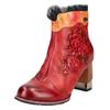 High-Heel-Stiefelette LAURA VITA "LAURA VITA Stiefelette Leder", Damen, Gr. 37, rot, Leder, casual, Schuhe