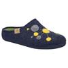 Hausschuh JOSEF SEIBEL "Cara 02", Damen, Gr. 42, bunt (blau multi), Filz, Basic, Schuhe, Pantoffel, Slipper mit bunter Verzierung