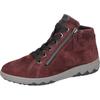 Sneakerboots WALDLÄUFER "H-TERESA", Damen, Gr. 9 (43), rot (bordeaux), Veloursleder, Nappaleder, unifarben mit Farbeinsatz, sportlich, Schuhe, Schnürboots, Stiefelette, Bequemschuh in Komfortweite H (= sehr weit)
