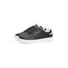 Plateausneaker TOMMY HILFIGER "CASUAL CUPSOLE SNEAKER", Damen, Gr. 38, schwarz, Nappaleder, unifarben mit Farbeinsatz, sportlich, Schuhe, Freizeitschuh, Halbschuh, Schnürer mit goldfarbenem Logoschriftzug