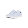 Plateausneaker TOMMY HILFIGER "CASUAL SUEDE SNEAKER", Damen, Gr. 37, blau (hellblau), Nubukleder, sportlich, Schuhe, Freizeitschuh, Halbschuh, Schnürer mit weich gepolstertem Schaftrand