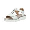 Keilsandalette ARA "Ara Sandalen Leder", Damen, Gr. 43, weiß, Leder, casual, Schuhe