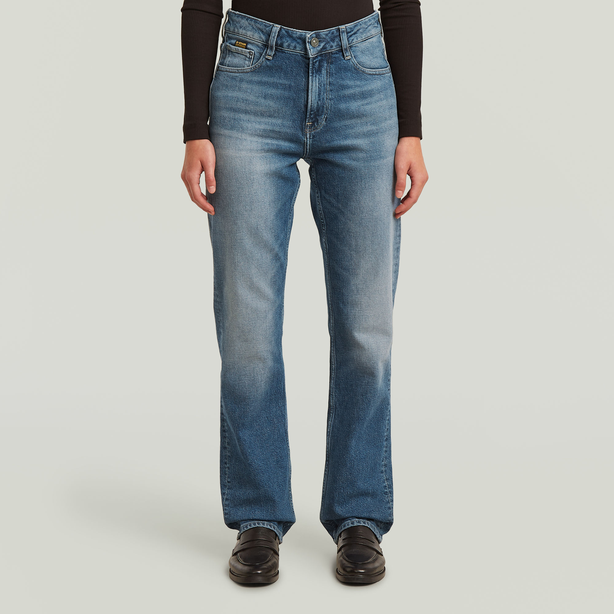 Straight-Jeans G-STAR "Iggie Wmn", Damen, Gr. 30, Länge 30, faded antalya blau, Denim/Jeans, Obermaterial: 99% Baumwolle, 1% Elasthan, straight fit, Jeans Straight-Jeans, Mid Rise