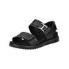 Riemchensandale LEGERO "Legero Sandalen Nappaleder", Damen, Gr. 41, schwarz, Nappaleder, casual, Schuhe