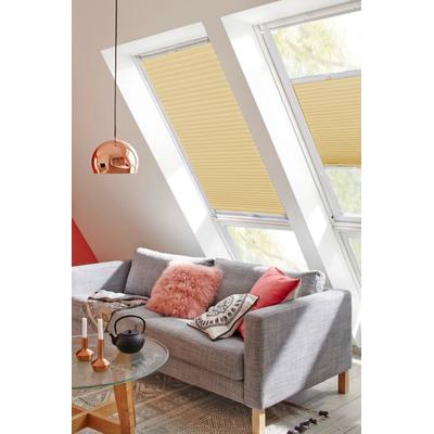 Dachfensterplissee SUNLINES "StartUp Style Honeycomb TL", gelb (zartgelb, weiß), B:61,3cm H:79,5cm, Obermaterial: 100% Polyester, Plissees, mit Führungsschienen Image