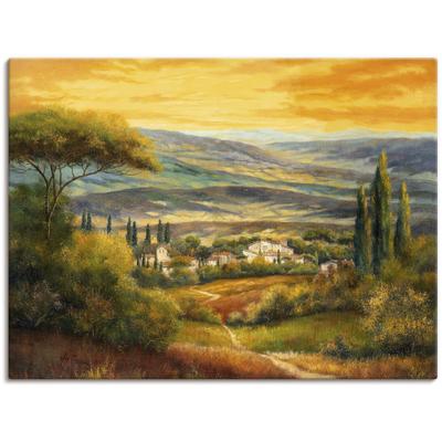 Wandbild ARTLAND "Toskanatal", braun (farbe bild(er): braun), B:80cm H:60cm T:1,8cm, Canvas, Leinwand, Bilder, als Leinwandbild, Poster, Wandaufkleber in verschied. Größen Image