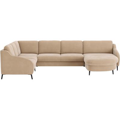 Wohnlandschaft SIT & MORE "Soul U-Form", braun (macciato), B:372cm H:90cm T:227cm, 100% Polyester, Sofas, wahlweise mit Bettfunktion und Schubkasten Image