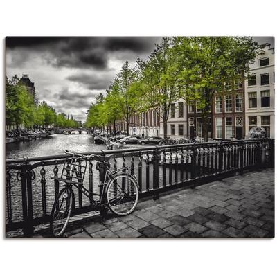 Wandbild ARTLAND "Amsterdam Keizergracht II", grau (farbe bild(er): grau), B:80cm H:60cm, Bilder, als Alubild, Outdoorbild, Leinwandbild, Wandaufkleber, versch. Größen Image