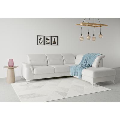 Ecksofa SIT & MORE "Sinatra L-Form", silber, B:251cm H:85cm T:220cm, 98% Polyester, 2% Polyamid, Sofas, mit Ottomane, optional mit Kopfteilverstellung und Armteilfunktion Image