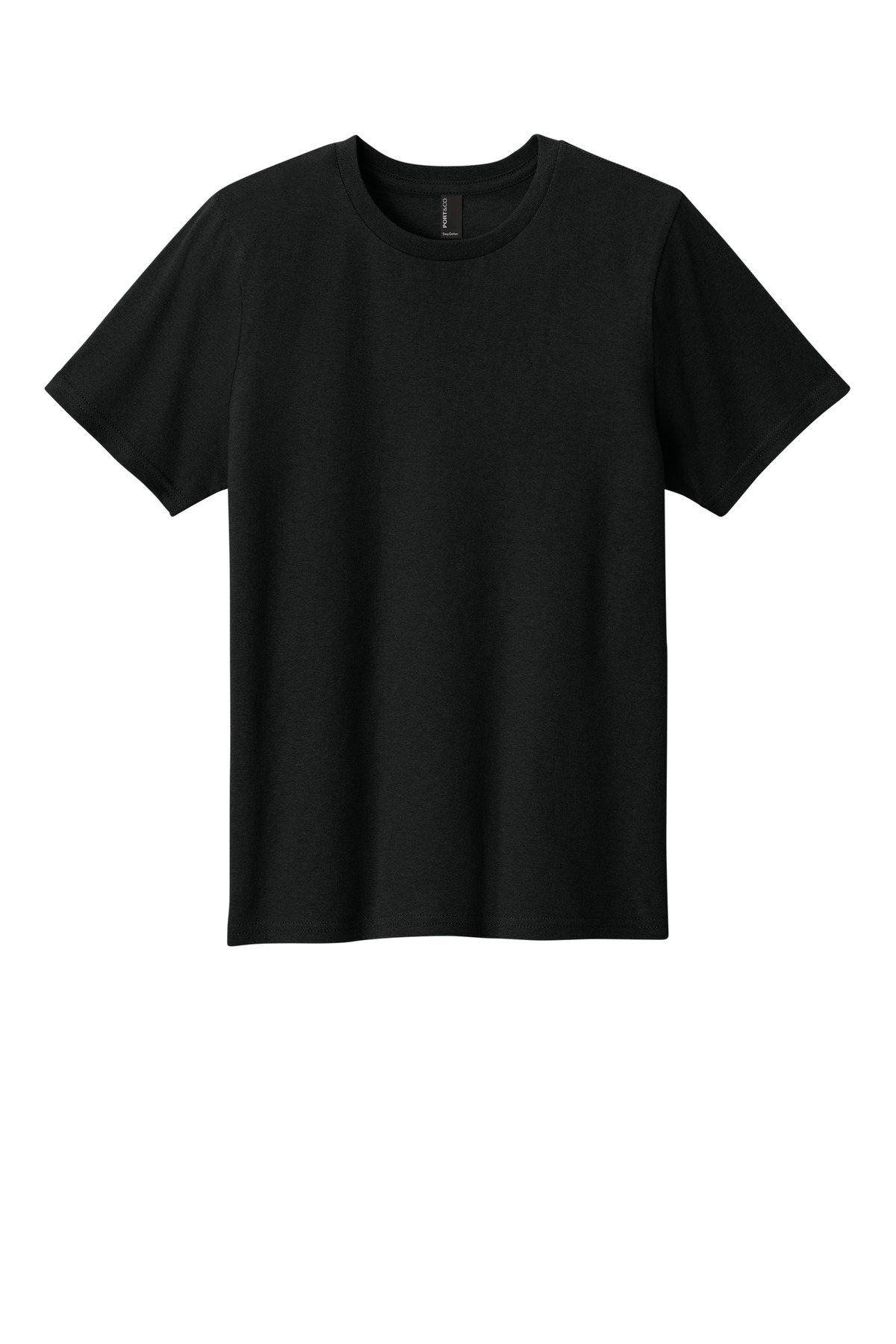 Port & Company PC43Y Co Youth Easy Cotton Top in Jet Black size XL