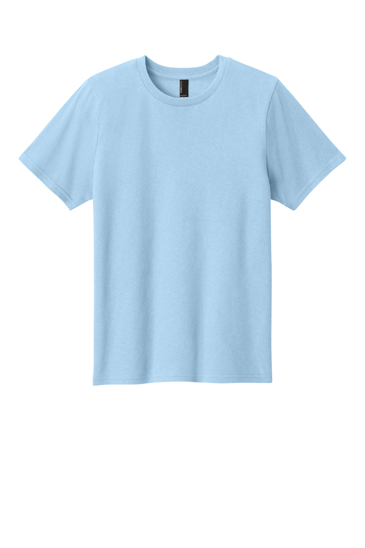 Port & Company PC43Y Co Youth Easy Cotton Top in Ice Blue size Small | Cotton/Polyester Blend