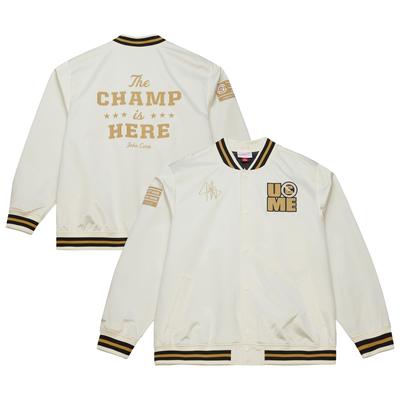 WWE John Cena Sublimated Satin Bomber Jacke - Creme - Herren Image