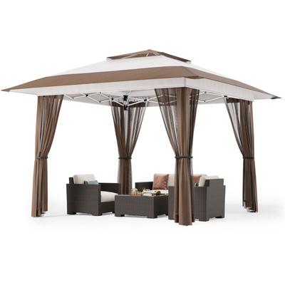 Bealife - Klappbare Pavillon 3x3 wasserdicht uv 50+ Außen-Metallpergola Gartenlauben für Camping, Image