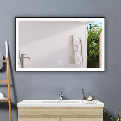 100 x 60cm led Wandspiegel Badezimmerspiegel Beleuchtung Touch Badspiegel Beschlagfrei Image