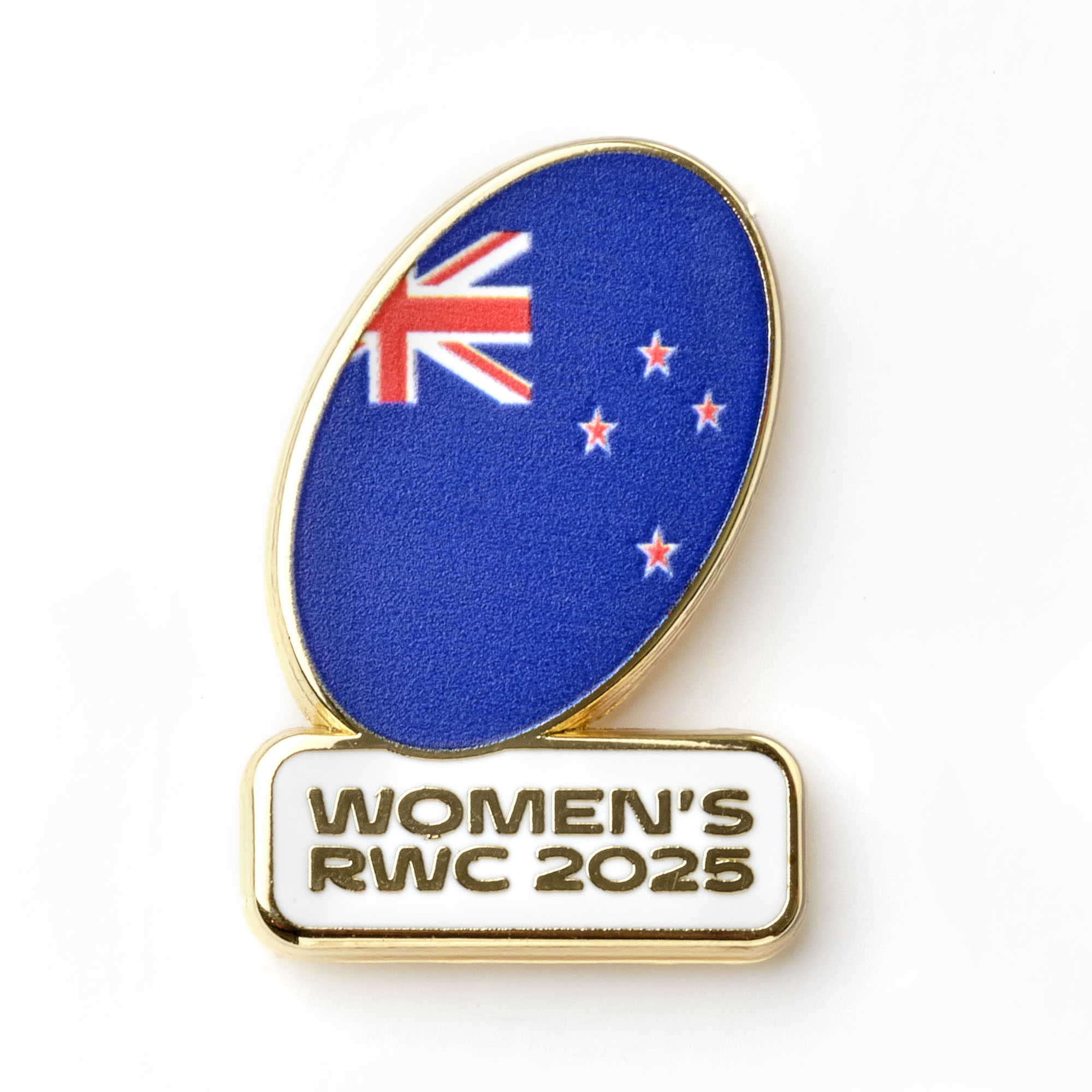 Anstecker mit neuseeländischer Flagge zur Rugby-Weltmeisterschaft 2025 Image