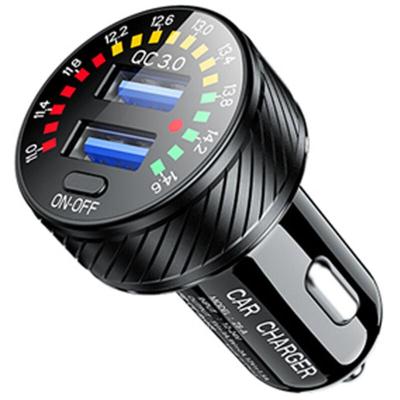 Zigarettenanzünder USB Adapter Schnellladung Dual QC3.0 Port Auto Ladegerät 36W 3A mit Voltmeter Image