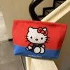 Sanrio Rot Blau Hello Kitty Kulturbeutel Cartoon Hello Kitty Holding Mädchen Kosmetiktasche Diverse Aufbewahrungstaschen Geldbörse Handtasche Geschenke