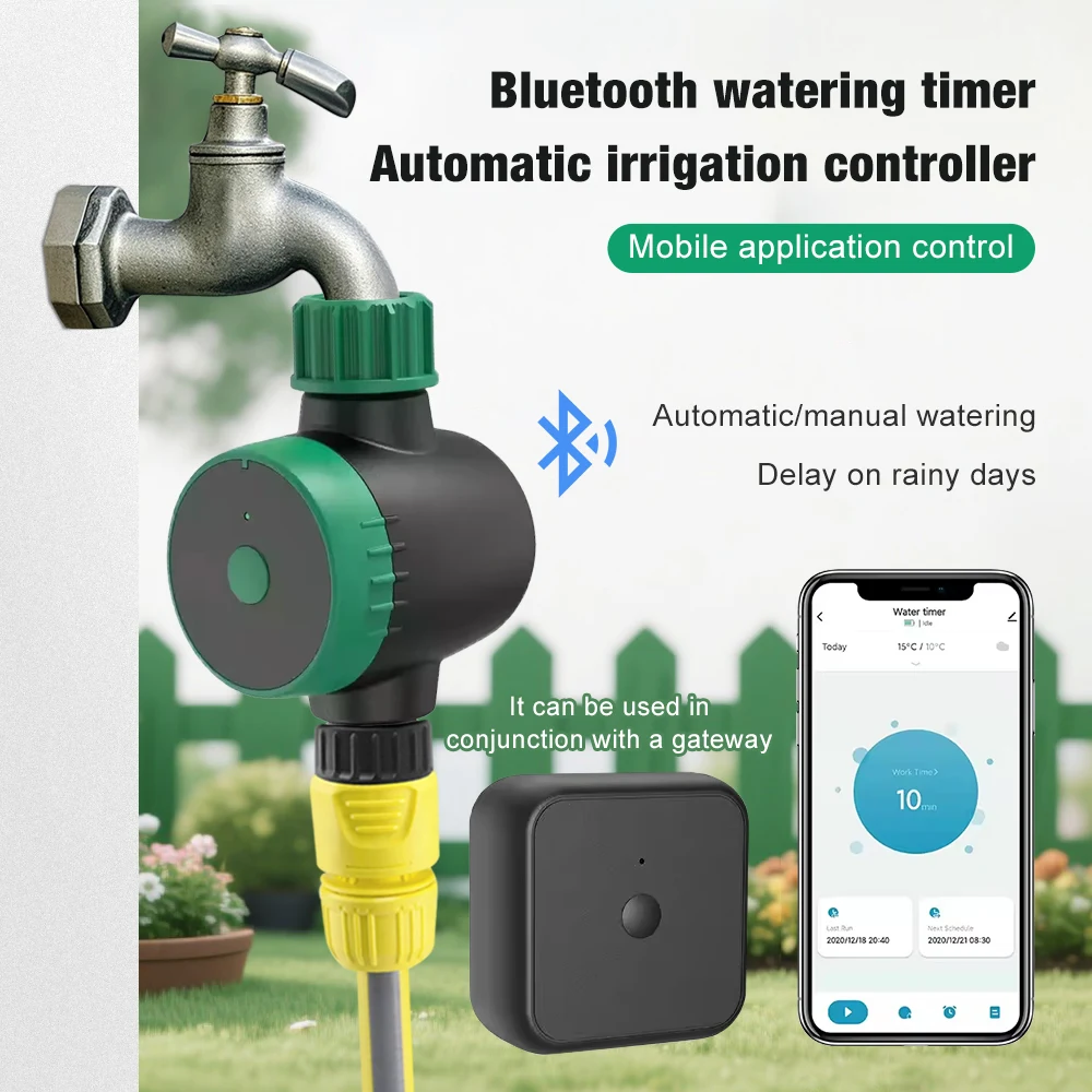 Neue Bluetooth Bewässerung Timer Automatische Bewässerung Controller Tropf Bewässerung System Einstellbare Sprinkler App Fernbedienung Image