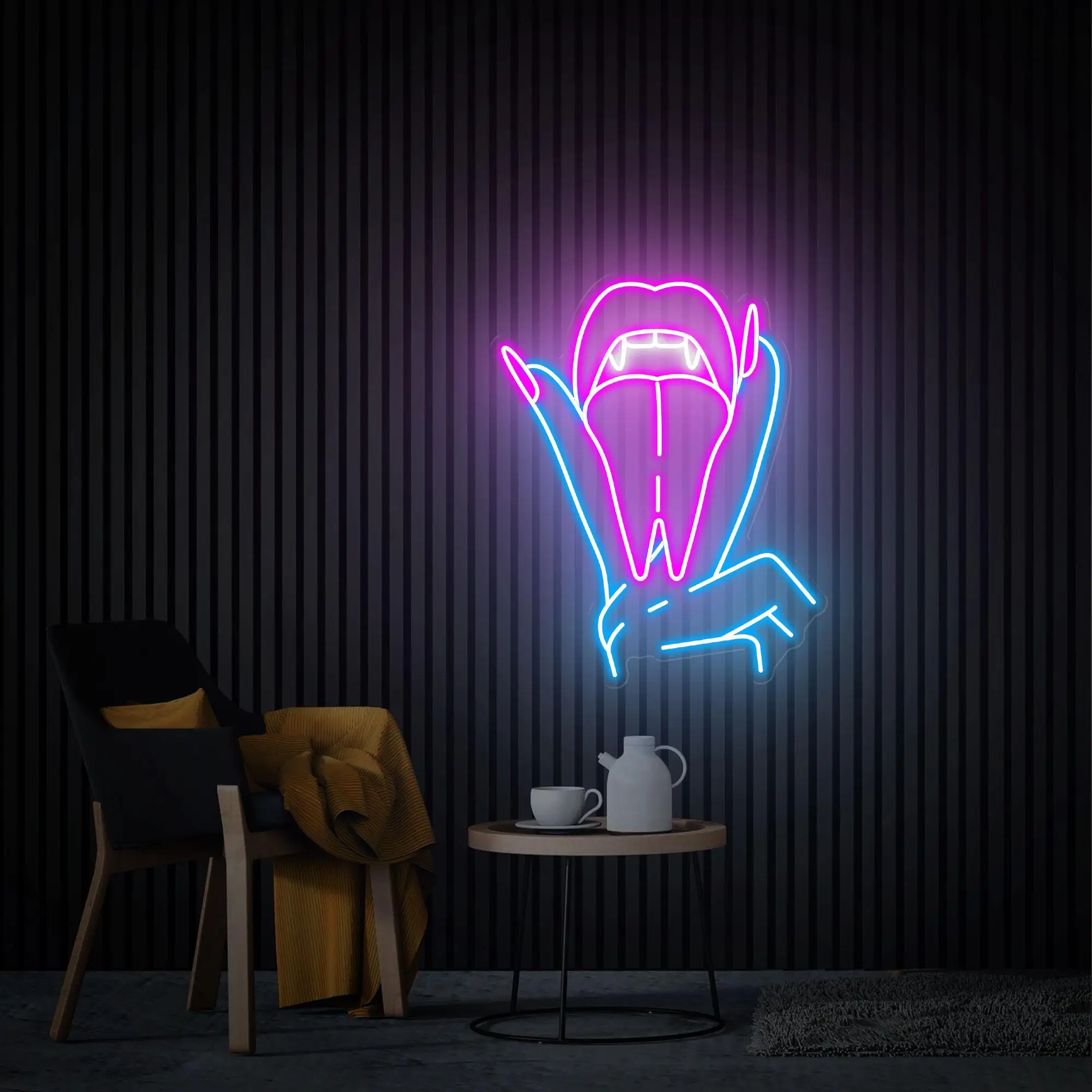 Lippen Zunge Leucht reklame benutzer definierte Leucht reklame Wand kunst Dekor Mund Schlafzimmer Leucht reklame personal isierte Geschenk Spielzimmer Bar Bier Zeichen Image