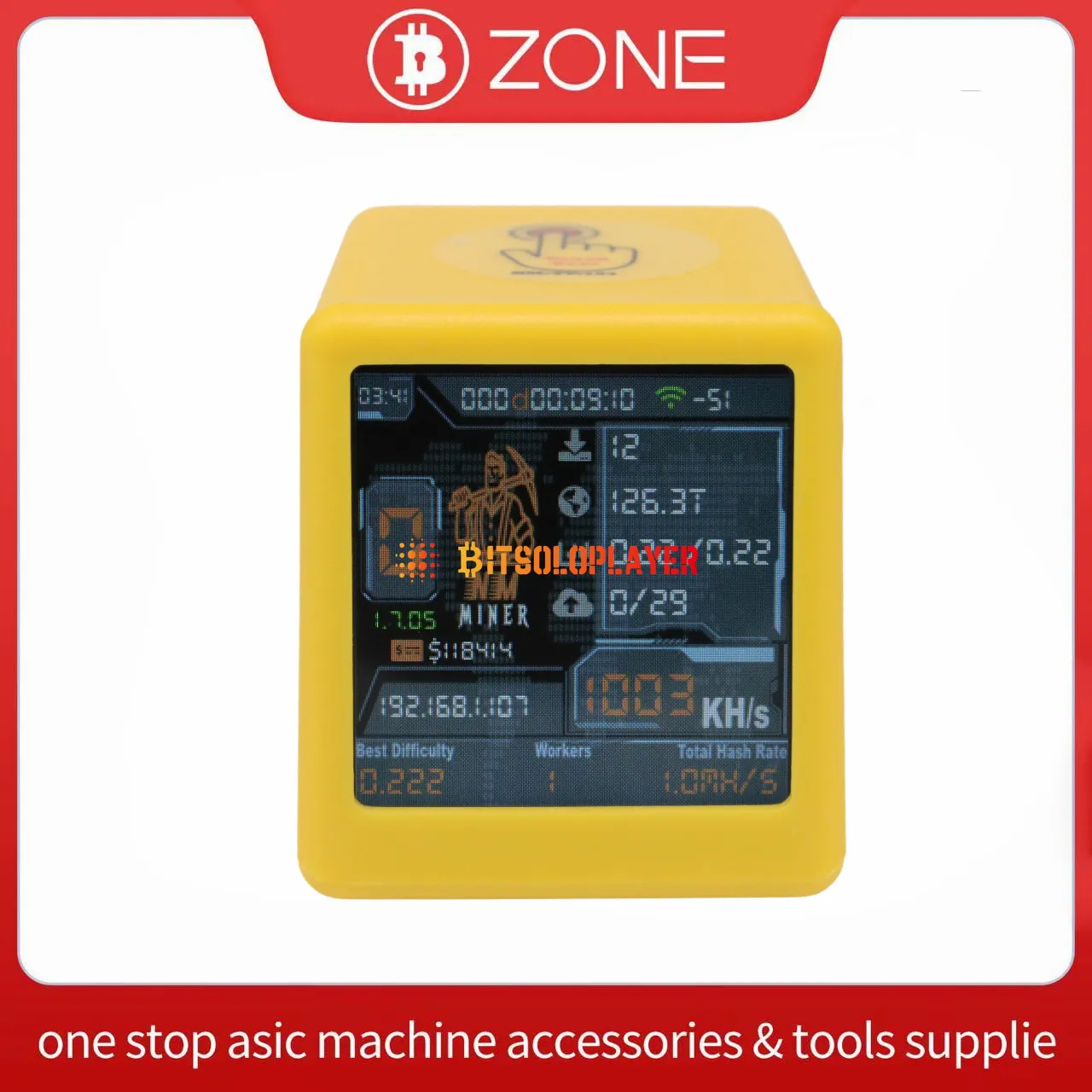 NMminer Smart TV 1060KH/s Nerdminer V2 ESP32 BTC SOLO Lotterie Miner Smart geschenk hause stille Desktop Uhr Miner Image