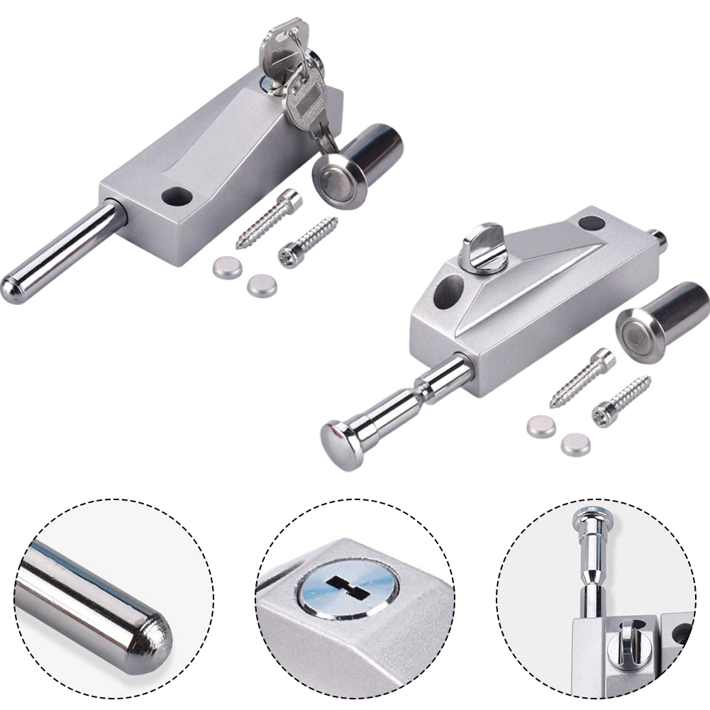1pc Knopf/Schlüssel Tür Latch Lock Zink-legierung Eisen Für Holz Tür Boden Frühling Bolzen Boden Bolzen Schloss hardware Zubehör