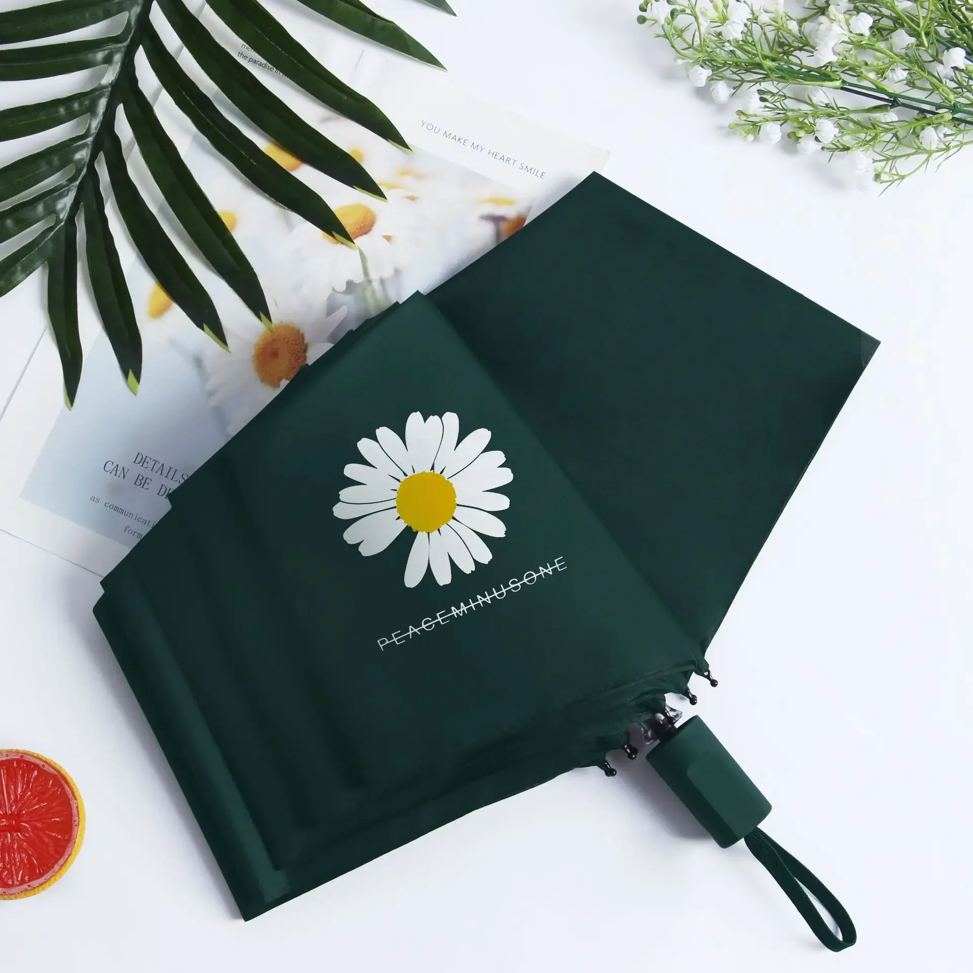 UV-blockierender Mini-Regenschirm wind dicht robuste Regens chirme Kompakt klappbarer Sonnenschutz UV-beständig automatisch offen Image