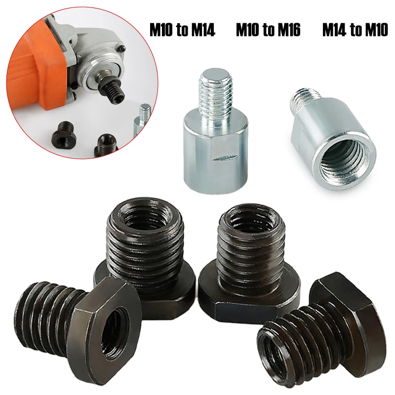 Winkelschleifer Gewinde Umwandlung Adapter M10 M14 16 Mutter Pleuel Innen-zu-Außengewinde Elektrowerkzeug DIY Zubehör 1 Stück Image