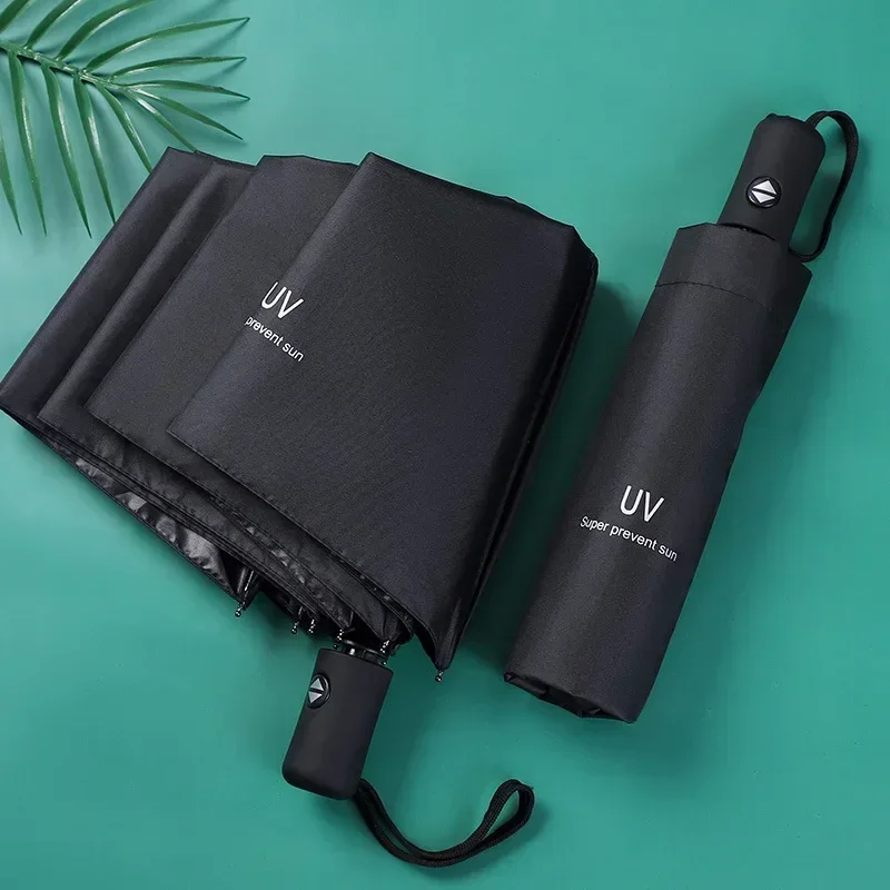 Mini Folding Automatische Regenschirm Anti UV Regen Sonnenschirm Mode Tragbare Winddicht Licht Frauen Männer Kinder Sonnenschirm Regenschirm Image