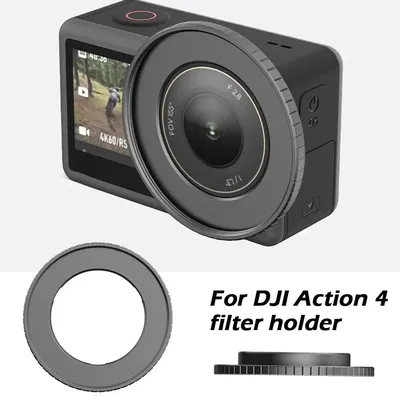 Objektiv Metall Filter Halter Adapter Ring Rahmen Sport Kamera Schutz Filter Für DJI Action 4 Kompatibel 49mm Filter Zubehör
