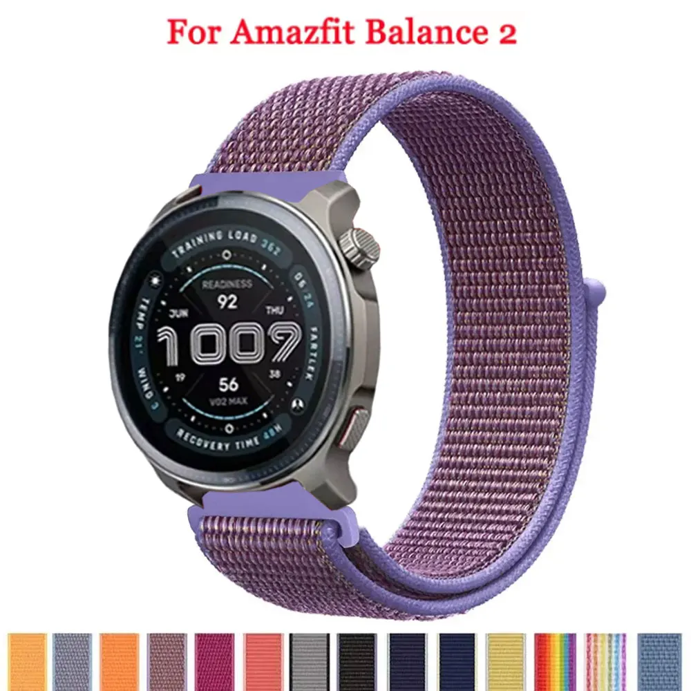 22mm Nylon Schleife Strap Für Amazfit BALANCE 2 Band Armband Für Huami Amazfit BALANCE 1/2 Smartwatch Zubehör Sport armband Image
