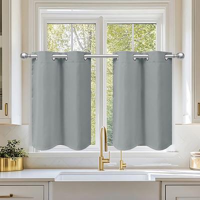 Blush Pink Window Sheer Curtain Panels Drape Curtains Long for Kitchen, Bedroom, Living Dining Room, Rod Pocket Drapery, Minimalist Pure Classic Solid Fantasy Color