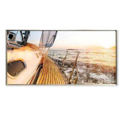 La Casa »Sailboat at sunset« Glasbild 120x60 cm Image