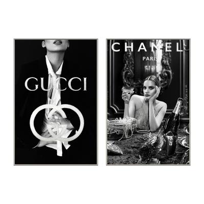 La Casa »Luxury Ladies« Glasbilder mit Strassapplikation 20x30 cm 2er-Set gerahmt Image