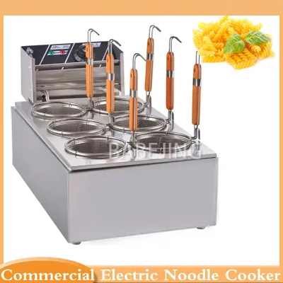 BABEJING Table Top Noodle Machine, Stainless Steel Commercial Electric Cooking Noodle Machine, Italian Pasta Pot