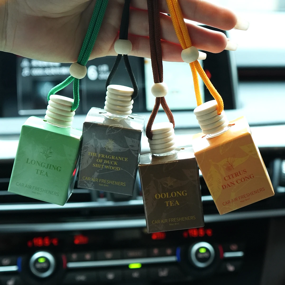 Tea Scented Car Perfume, Lasting Fragrance, Car Fragrance Rope Mounted Car Fragrance, Alcohol Free Perfume