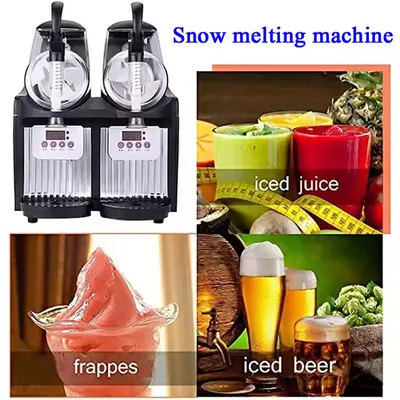 Double Cylinder Slushie Machine Automatic Drink Dispenser Juicer Beverage Granizing Snow Smoothie Slush Maker