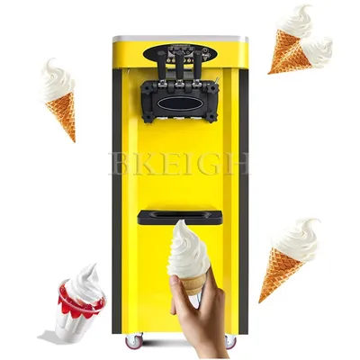 Vertical Three Flavor Soft Ice Cream Machine Made In China Factory Price Frozen Yogurt Machine