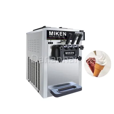 Soft Ice Cream Machine, Commercial Electric Desktop Gray Digital Display, Can Only Freeze Yogurt Machine