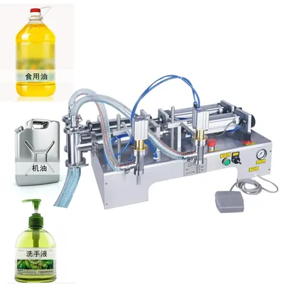 Semi-Auto Liquid Filling Machine For Shampoo Milk Juice Oil Juice Liquid Pneumatic Piston Filling Machine ﻿