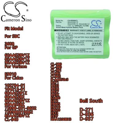 Cordless Phone Battery For SBC 368B For GP 60AAS3BV1Z 85AAS3BV1Z 95AAS3BV1Z For Verizon E9010 For Bell South D-271 D-936 D-937