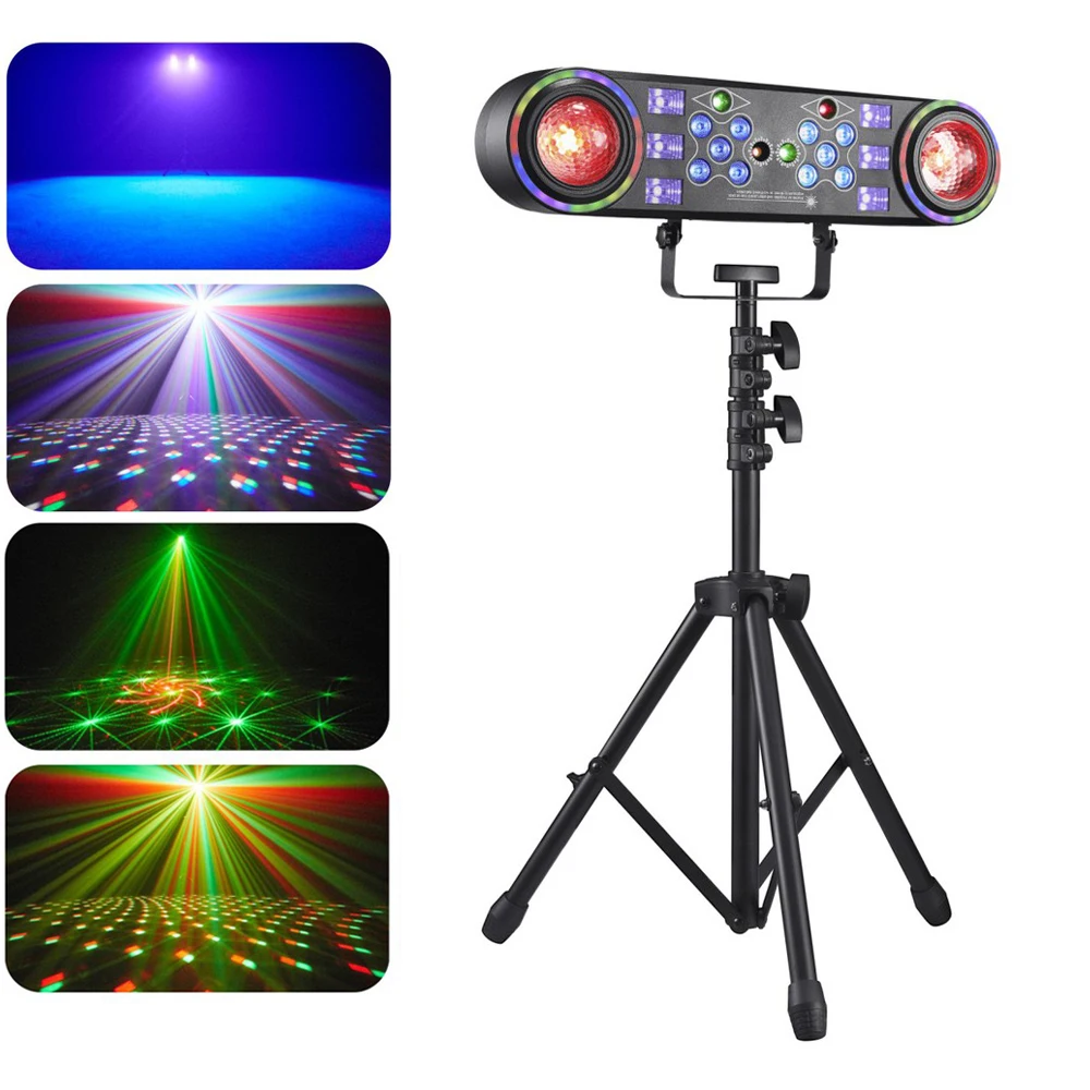 DJ Party Strobe Lights With Tripod DMX / Remotre Control 80W Magic Ball Laser Light LED Purple Lights Waterwave Effect Lighting