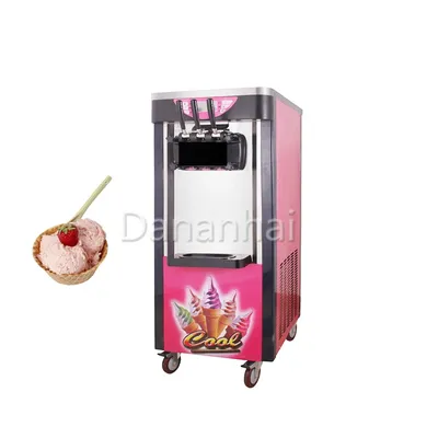 2023 New Colored Stainless Steel Commercial Soft Ice Cream Automatic Sweetcone Vending Machine