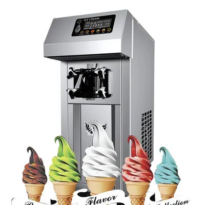 Ice Cream Machine Vertical 1 Flavors Soft Ice Cream Machine Commercial Soft Serve Italian Ice Cream Maker