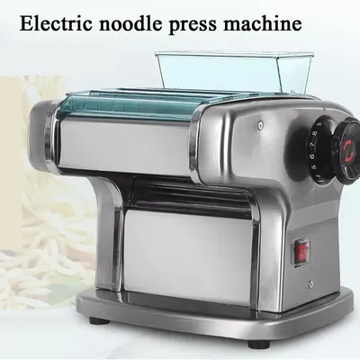 Electric Dough Roller Sheeter Stainless Steel Noodle Dumpling Pasta Maker Making Machine With Changeable Roller And Blade